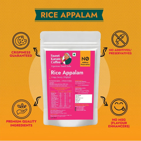 Sweet Karam Coffee Rice Appalam Papad